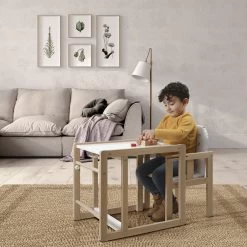 Chaise Haute 2 En 1 Tik Tak Blanche Et Bois -Magasin MICUNA 3