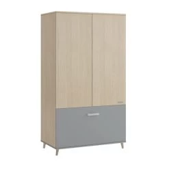 Armoire 2 Portes Et 1 Tiroir Nature