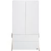 Armoire 2 Portes Et 2 Tiroirs Swing Blanche