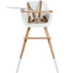 Chaise Haute évolutive Ovo Luxe One Avec Harnais Beige