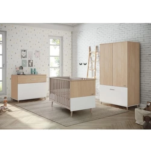 Commode 2 Tiroirs Blanc 2 Commode 2 Tiroirs Blanc – Image 2