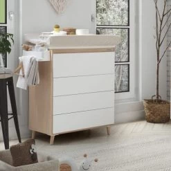 Commode Baignoire Plan à Langer 4 Tiroirs Blanc -Magasin MICUNA commode baignoire plan a langer 4 tiroirs blanc 3