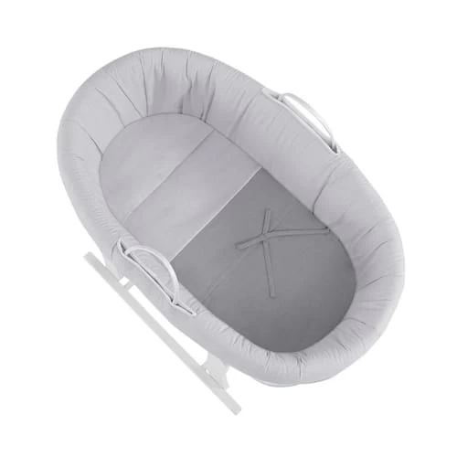 Couffin En Fibres Naturelles Blanc Et Gris 2 Couffin En Fibres Naturelles Blanc Et Gris – Image 2