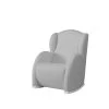 Fauteuil à Bascule Flor MICUNA Blanc Similicuir Gris