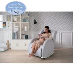 Fauteuil à Bascule Lactancia Flor Slow System Tissu -Magasin MICUNA fauteuil a bascule 1