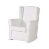 Fauteuil à Bascule Nanny MICUNA Similicuir Blanc