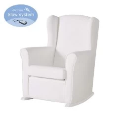 Fauteuil à Bascule Nanny Avec Slow System MICUNA Similicuir Blanc