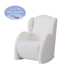 Fauteuil à Bascule Flor Avec Slow System MICUNA Similicuir Blanc