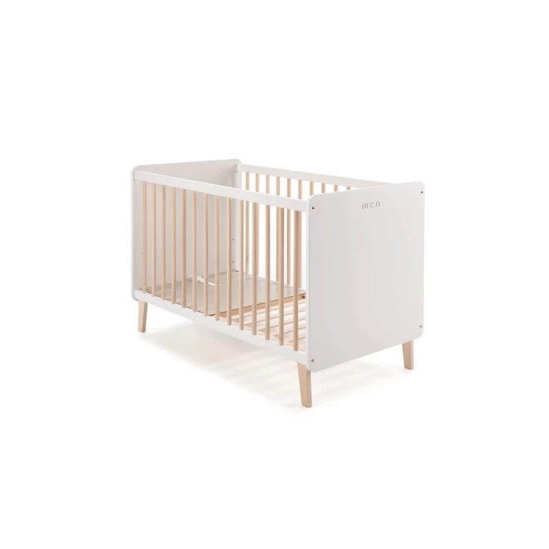 Lit Bébé 120x60 Trévi MICUNA Blanc/cire Naturelle 2 Lit Bébé 120x60 Trévi MICUNA Blanc/cire Naturelle – Image 2