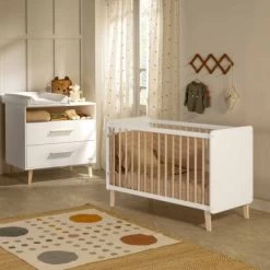 Lit Bébé à Barreaux Trevi Blanc Et Bois (60 X 120 Cm) 6 Lit Bébé à Barreaux Trevi Blanc Et Bois (60 X 120 Cm) -Magasin MICUNA lit bebe a barreaux trevi blanc et bois 60 x 120 cm 3