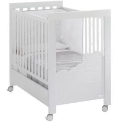Lit Bébé évolutif Dolce Luce Relax Plus Blanc Avec éclairage LED (60 X 120 Cm)