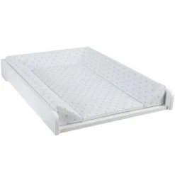 Plan à Langer Pour Commode Blanc Matelas Pois Beige