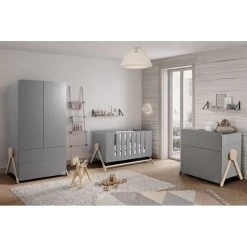 Chambre Trio Swing Avec Lit 70x140 MICUNA Gris